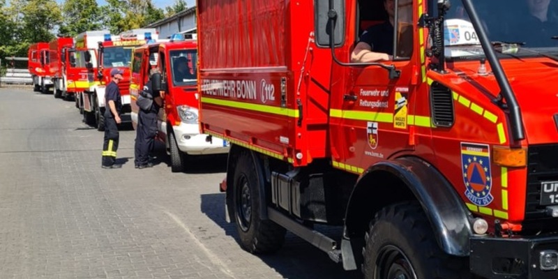 FW-BN: Feuerwehren aus Bonn, Düsseldorf, Leverkusen, Königswinter und Ratingen auf dem Weg zu Waldbrandeinsatz in Spanien - Foto: presseportal.de