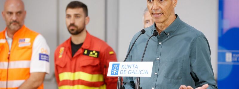 Der sozialistische Politiker besuchte am Nachmittag die besonders betroffenen Provinzen Ourense und León und sicherte umfassende Unterstützung zu. - Foto: Carlos Castro/EUROPA PRESS/dpa