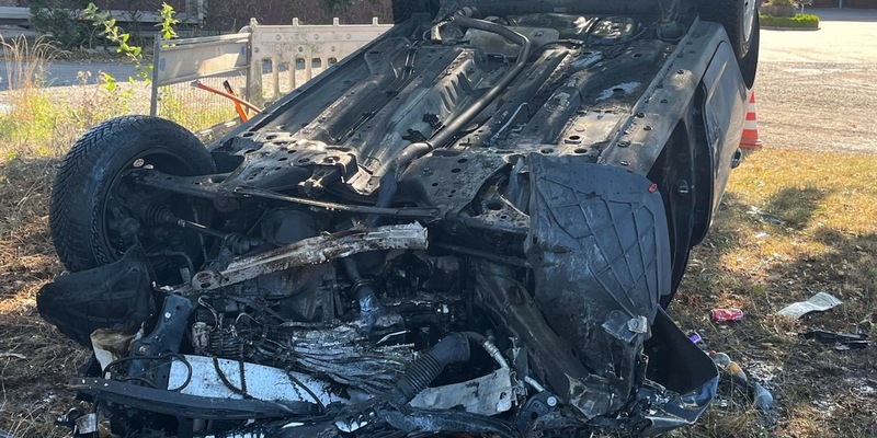 POL-COE: Senden, K4/ Auto gerät nach Unfall in Brand - Foto: presseportal.de