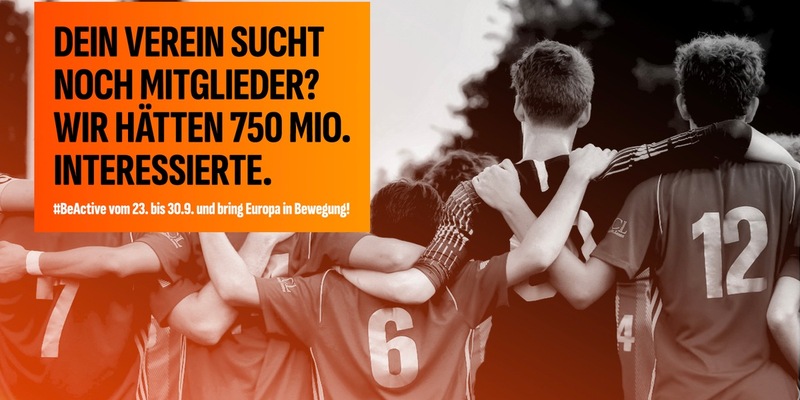 Zehn Jahre #BeActive / DTB startet mit neuer Kampagne in die Europäische Woche des Sports - Foto: presseportal.de
