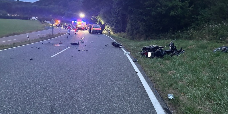 POL-PIKUS: Frontalzusammenstoß zwischen Pkw und Motorrad - Foto: presseportal.de