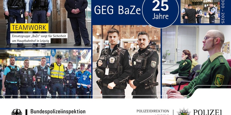 BPOLI L: Einladung zum Medientermin: Gemeinsam für die Sicherheit im und um den Leipziger Hauptbahnhof - die Gemeinsame Einsatzgruppe Bahnhof-Zentrum (GEG BaZe) feiert 25-jähriges Jubiläum - Foto: presseportal.de