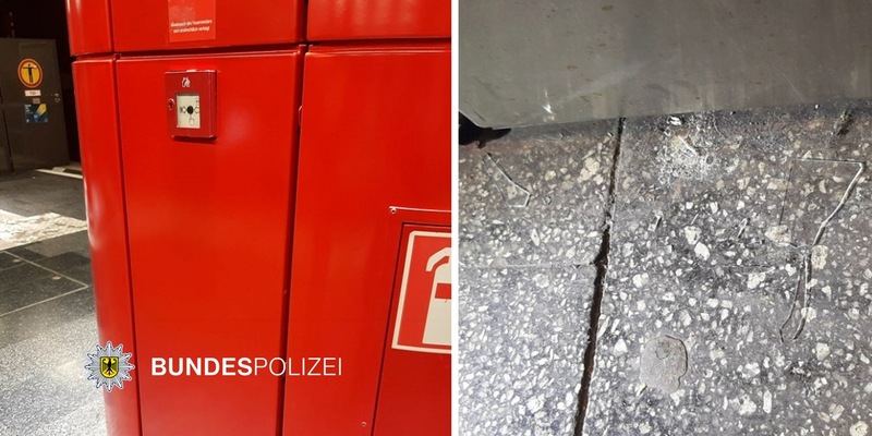 Bundespolizeidirektion München: Missbrauch von Nothilfeeinrichtungen Feuermelder nicht zum Flaschenöffnen da! - Foto: presseportal.de