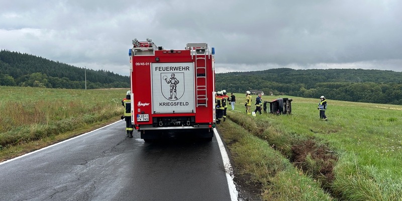 POL-PIROK: Fahrzeug kommt von der Fahrbahn ab und überschlägt sich - Foto: presseportal.de