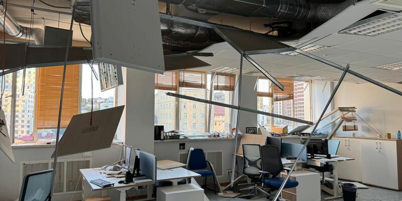 Büroräume der EU-Vertretung in Kiew wurden durch den russischen Angriff schwer beschädigt. (Archivbild) - Foto: EU delegation in Ukraine/dpa