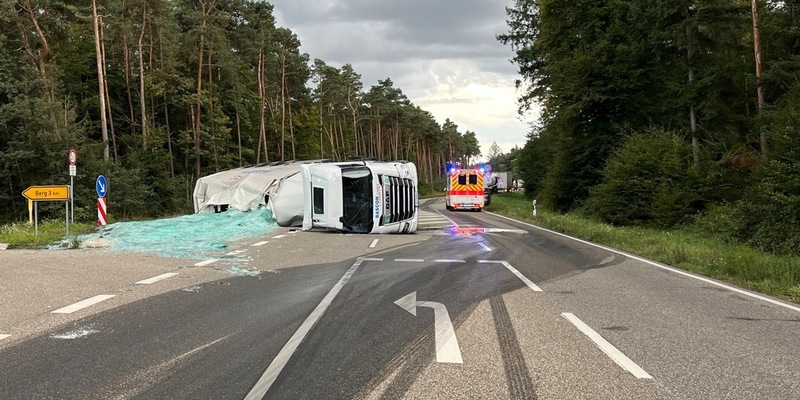 POL-PDLD: Vollsperrung B 9 bei Berg nach Lkw-Unfall - Foto: presseportal.de