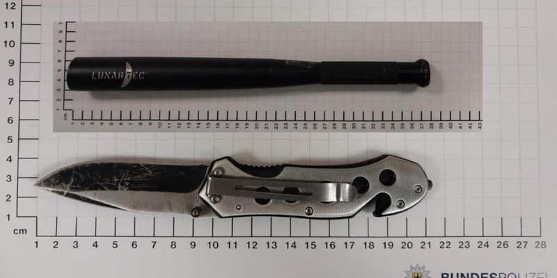 BPOL NRW: Hauptbahnhof Münster - Bundespolizei stellt Messer und Schlagstock bei 16-Jährigem sicher - Foto: presseportal.de