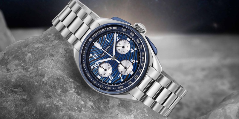 Limited Edition zum 150-jährigen Jubiläum: BULOVA Lunar Pilot Chronograph mit Timascus-Zifferblatt in Kooperation mit Pop-Artist Thiago Rosinhole - Foto: presseportal.de