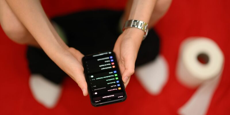 Die Mehrheit der Menschen in Deutschland lässt sich auch auf dem Klo vom Smartphone berieseln. (Archivbild) - Foto: Robert Michael/dpa