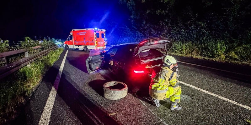 FW-MK: Schwerer Verkehrsunfall auf der Autobahn endet glimpflich - Foto: presseportal.de