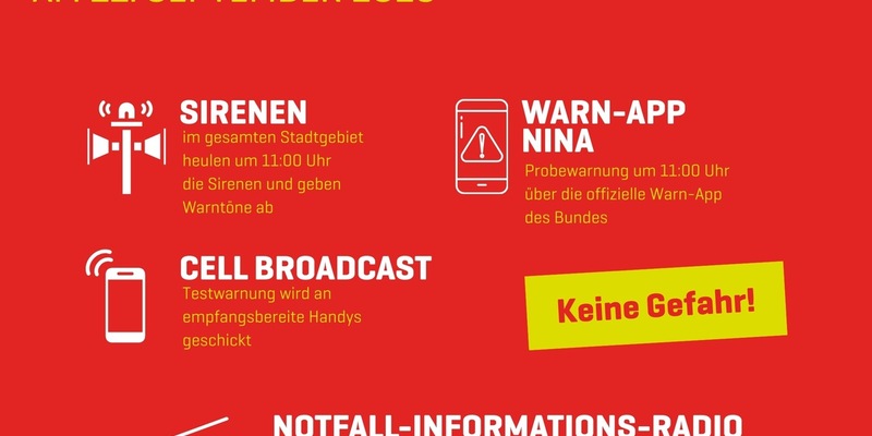 FW-MH: Bundesweiter Warntag am 11. September: Sirenen, Warn-Apps und Notfallradio in Mülheim - Foto: presseportal.de