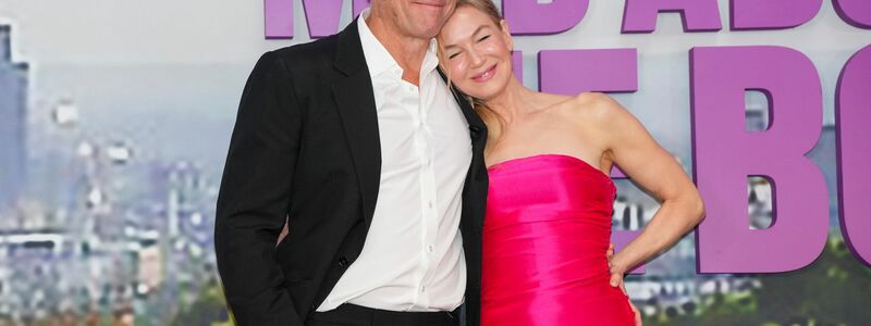 Eingespieltes Team: Hugh Grant und Renée Zellweger - hier bei der Premiere des Films «Bridget Jones: Mad About the Boy» (deutscher Titel: «Bridget Jones - Verrückt nach ihm») im Januar 2025 in London. (Archivbild) - Foto: Scott A Garfitt/Invision/AP/dpa