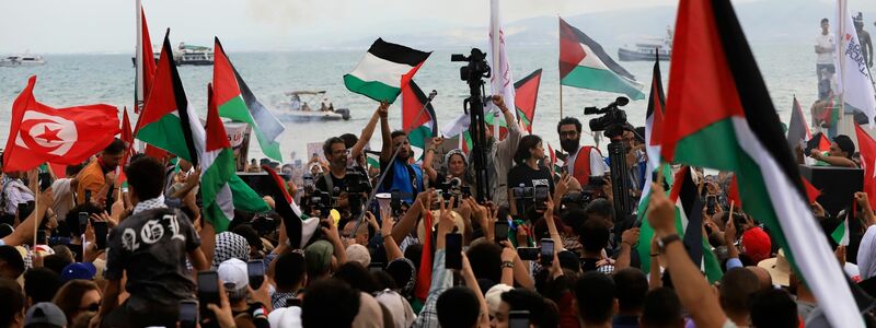 Die «Global Sumud Flotilla» will die israelische Seeblockade des Gazastreifens durchbrechen und Hilfsgüter in den Küstenstreifen bringen. (Archivbild) - Foto: Anis Mili/AP/dpa