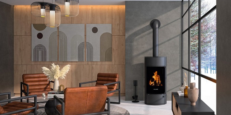 Die Kunst der vollkommenen Reduktion: Kaminofen in pureBlack als Teil der Architektur - Foto: presseportal.de