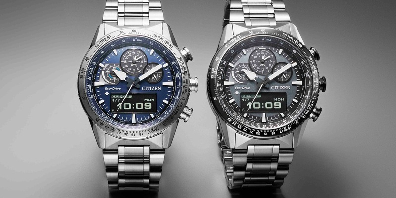 Cockpit am Arm: CITIZEN PROMASTER SKY U830 - neues Inhouse-Werk und hochauflösendes Digital-Display - Foto: presseportal.de