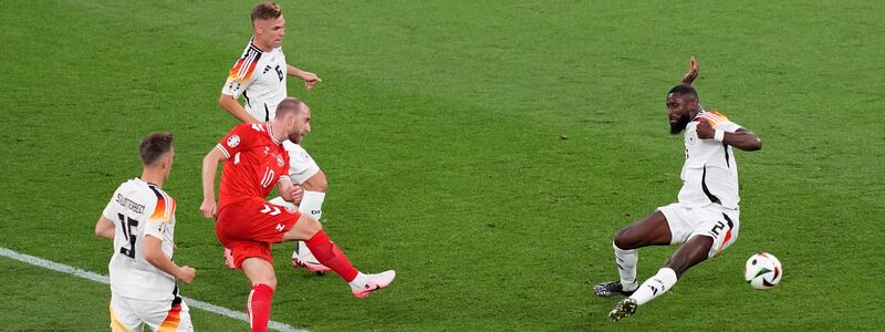 Christian Eriksen beim EM-Spiel gegen Deutschland. - Foto: Marcus Brandt/dpa