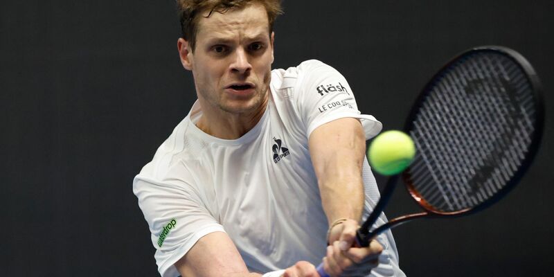Yannick Hanfmann sorgte gegen Japan für den zweiten Punkt des deutschen Davis-Cup-Teams. (Archivbild) - Foto: Mindaugas Kulbis/AP/dpa