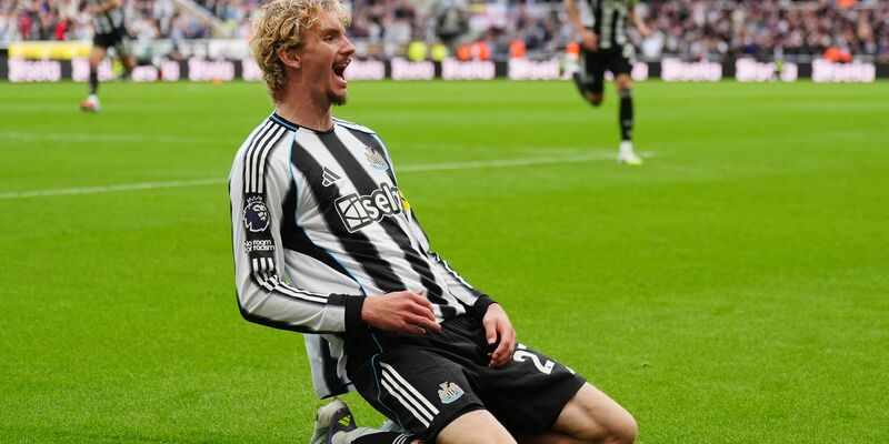 Nick Woltemade freut sich über sein erstes Tor für Newcastle. - Foto: Owen Humphreys/PA Wire/dpa