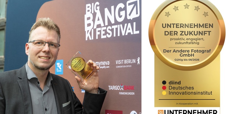 Ausgezeichnet als Unternehmen der Zukunft: Die Der Andere Fotograf GmbH erhält Ehrung des Deutschen Innovationsinstituts - Foto: presseportal.de