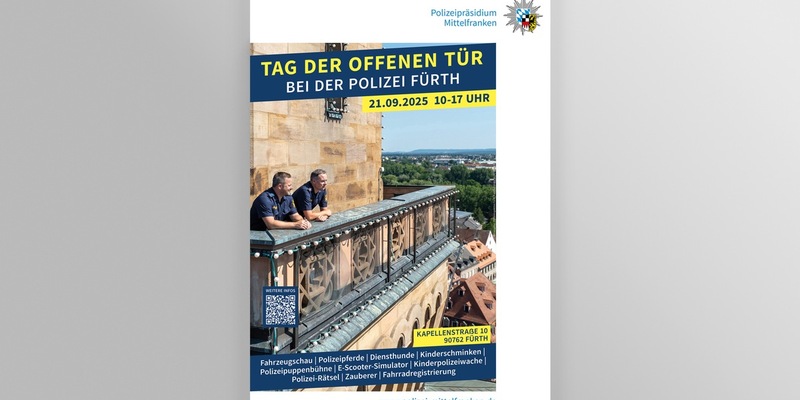 POL-MFR: (885) Tag der offenen Tür der Polizei Fürth - Einladung - Foto: presseportal.de