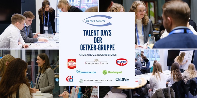 Bei den Talent Days in die Oetker-Gruppe eintauchen / Bewerbungsphase für Studierende und Hochschulabsolventen läuft ab sofort bis zum 12.10.2025 - Foto: presseportal.de