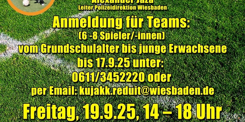 POL-WI: Street-Soccer-Turnier für Toleranz in Kastel - Auch Alexander Jaza, Leiter der Polizeidirektion Wiesbaden ist Schirmherr - Foto: presseportal.de