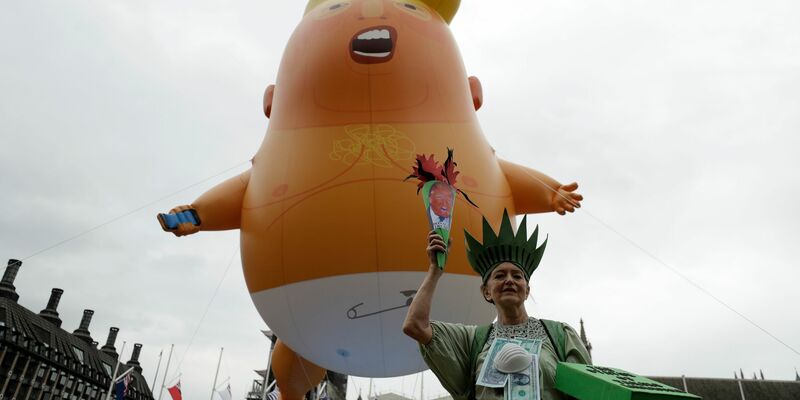 Schon beim ersten Staatsbesuch Trumps gab es Proteste. (Archivbild) - Foto: Matt Dunham/AP/dpa
