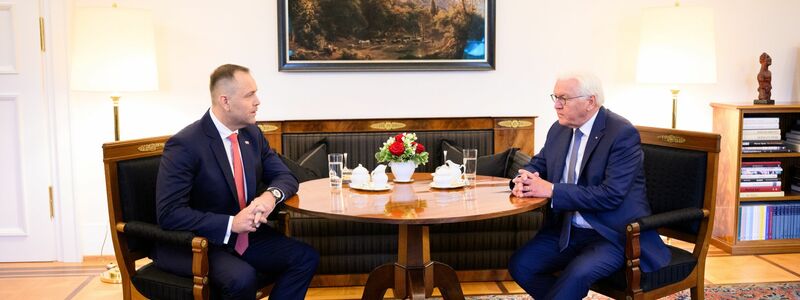 Bundespräsident Steinmeier lehnte im Gespräch mit seinem polnischen Kollegen Nawrocki Reparartionsforderungen erneut ab - Foto: Bernd von Jutrczenka/dpa-Pool/dpa