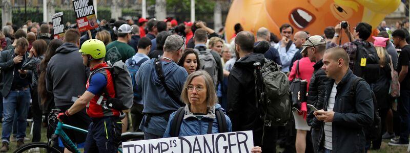 Der Trump-Ballon erlangte in Großbritannien große Berühmtheit. (Archivbild) - Foto: Matt Dunham/AP/dpa