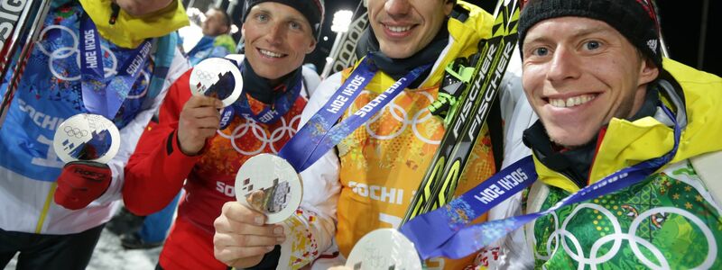 Nachträglich Olympiasieger: Die deutsche Biathlon-Staffel von 2014. - Foto: Kay Nietfeld/dpa