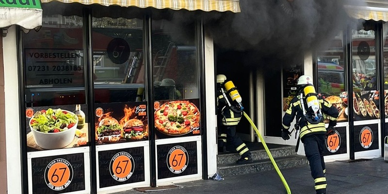 FW Pforzheim: Brand in einem Gastronomiebetrieb - Foto: presseportal.de