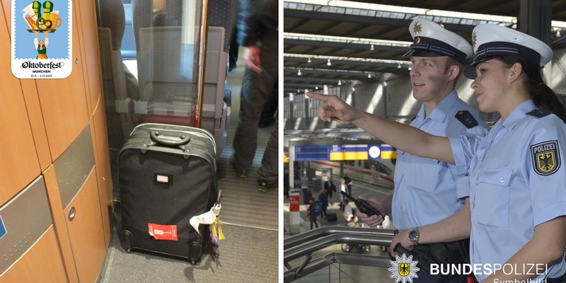 Bundespolizeidirektion München: Diebstahl vor O'zapft is - Rund 2.000 EUR Schaden - Foto: presseportal.de