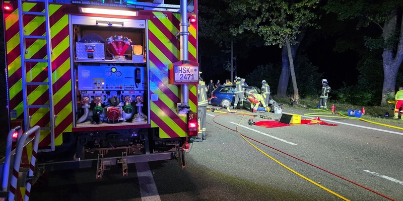 FW-AR: Rettungshubschrauber im Einsatz- Verkehrsunfall in der Nacht zu Samstag - Foto: presseportal.de