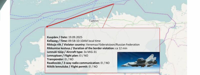 Estland zufolge waren die russischen Kampfflugzeuge klar im Luftraum des EU- und Nato-Landes. - Foto: Rasmus Jürilo/Estnisches Verteidigungsministerium/dpa
