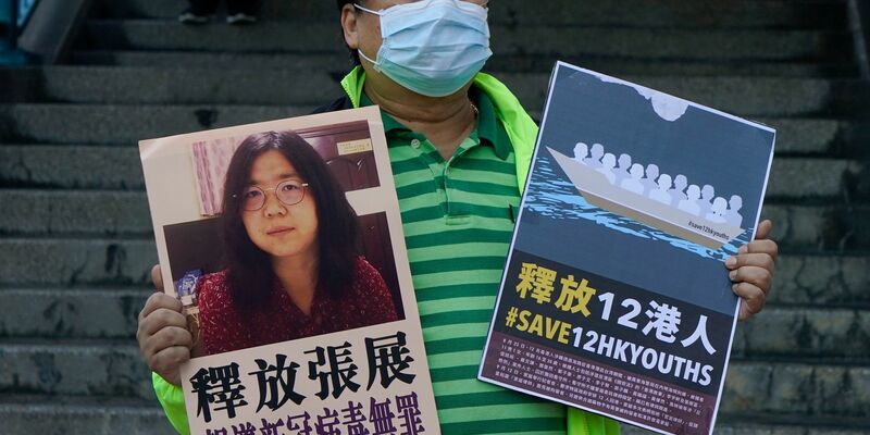 Zhang Zhan hatte bereits eine Haftstrafe wegen desselben Vorwurfs abgesessen. (Archivbild) - Foto: Kin Cheung/AP/dpa