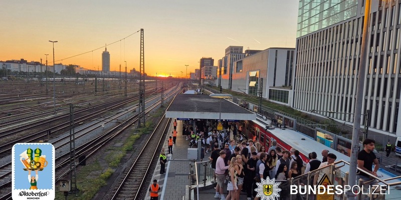 Bundespolizeidirektion München: Bundespolizei: Erst ruhig, dann gefordert - Oktoberfestauftakt im Bahnbereich Wiesntypisch - Foto: presseportal.de