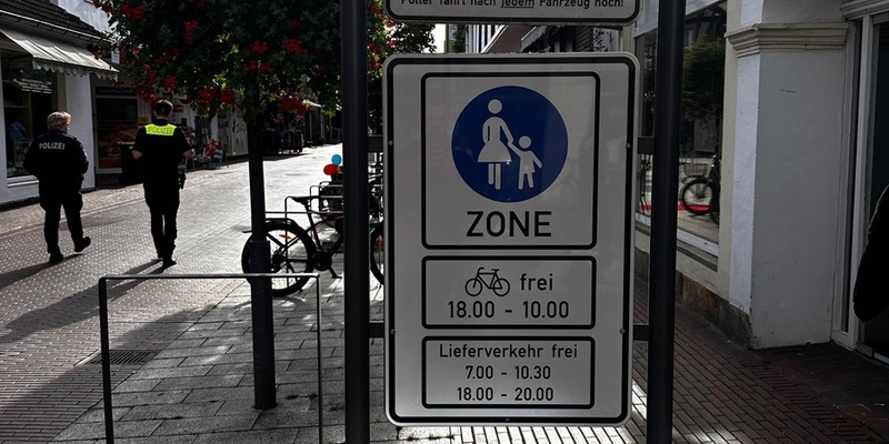 POL-EL: Lingen - Radfahren in der Lingener Innenstadt - Polizei kontrolliert und appelliert - Foto: presseportal.de