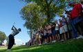 Bryson DeChambeau kam nach einem Fünf-Punkte-Rückstand noch zurück und holte ein Unentschieden. - Foto: Robert Bukaty/AP/dpa
