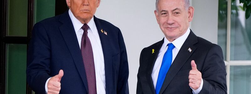 Israels Ministerpräsident Benjamin Netanjahu traf US-Präsident Donald Trump am Montag im Weißen Haus. - Foto: Alex Brandon/AP/dpa