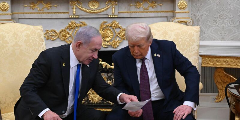 US-Präsident Trump hat einen Plan zur Beilegung des Gaza-Kriegs vorgelegt.  - Foto: Avi Ohayon/Israel Gpo/ZUMA Press Wire/dpa