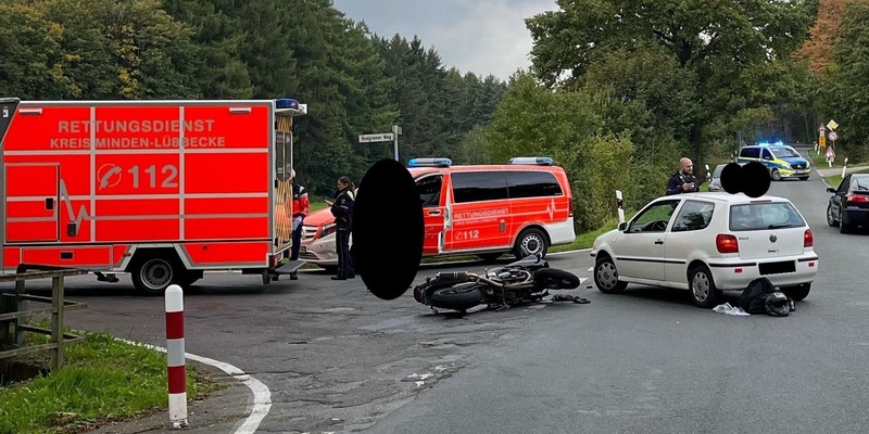 POL-MI: Motorradfahrer bei Abbiegevorgang verletzt - Foto: presseportal.de
