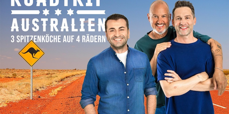 Ali Güngörmüs Frank Rosin Alexander Kumptner Roadtrip Australien - Foto: Joyn/Benedikt Müller/Nadine Rupp, presseportal.de
