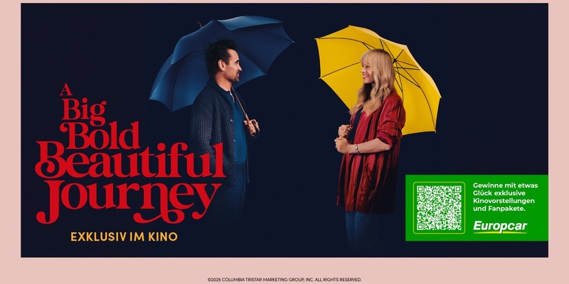 Europcar bringt Reiseabenteuer und Kinomagie zusammen: Gewinnspiel zum Filmstart von A Big Bold Beautiful Journey - Foto: presseportal.de