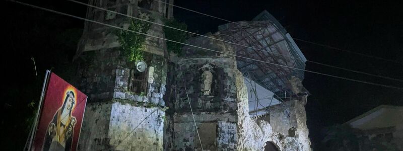 Eine Kirche in Cebu wurde massiv beschädigt.  - Foto: Stringer/XinHua/dpa