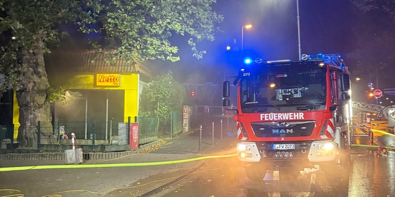 FW-E: Brand in einem Supermarkt - Feuerwehr verhindert Großbrand - Foto: presseportal.de