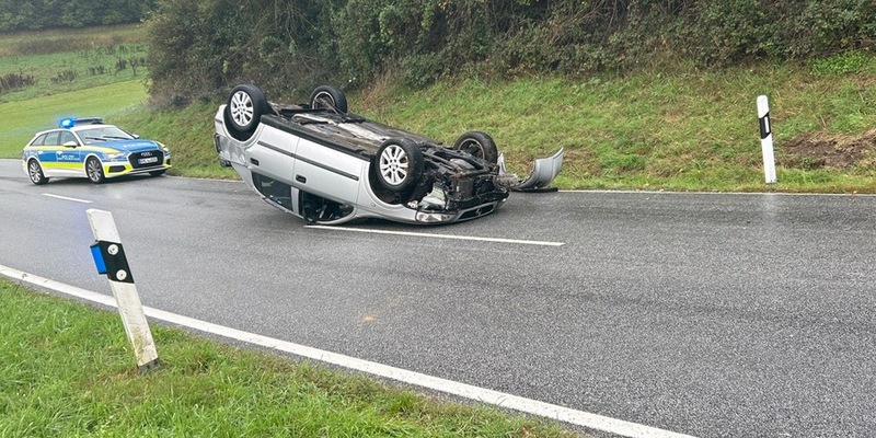 POL-PIROK: Wildunfall mit überschlagenem PKW - Foto: presseportal.de