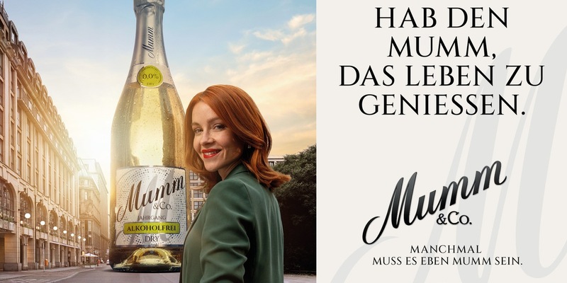 In Mumm steckt Mut: Erste große Kampagne für alkoholfreien Sekt* in Deutschland inspiriert zu selbstbestimmten Genussmomenten - Foto: presseportal.de