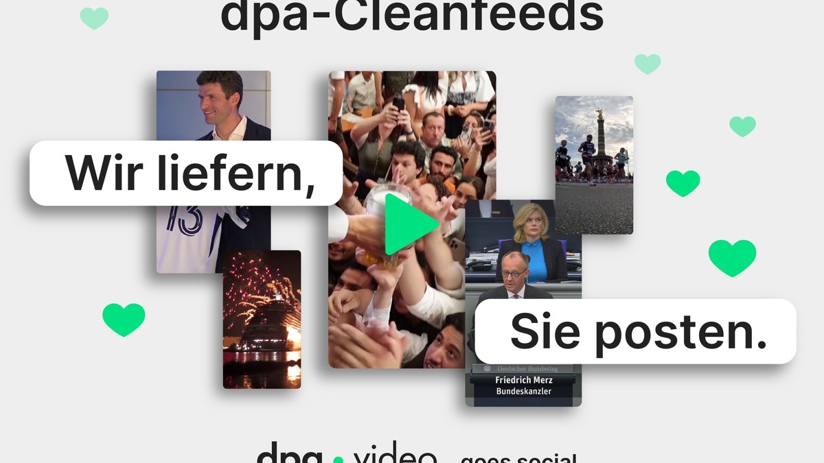 Start von dpa-Cleanfeeds - frischer Videocontent für Social Media - Foto: presseportal.de