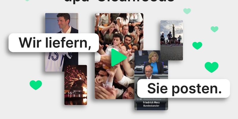 Start von dpa-Cleanfeeds - frischer Videocontent für Social Media - Foto: presseportal.de