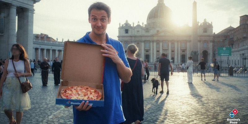 Domino's liefert die umstrittenste Pizza der Welt durch die Heilige Pforte des Petersdoms - Foto: presseportal.de